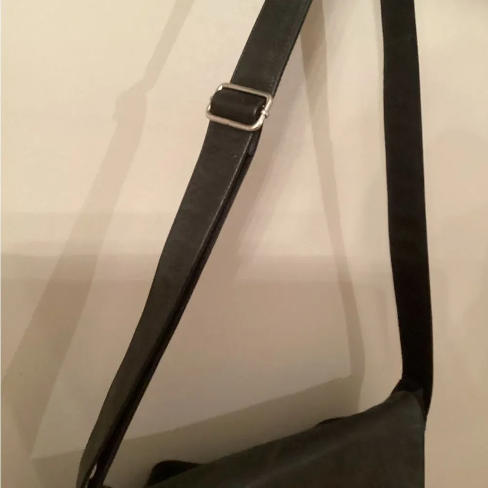 FOSSIL BLACK LONG LIVE VINTAGE LEATHER WORK OFFICE BAG CROSSBODY MESSENGER